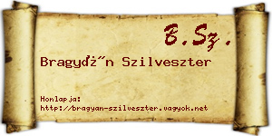 Bragyán Szilveszter névjegykártya